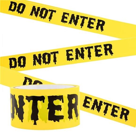 1.9inch x 82 Feet Halloween Decorations Caution Tape Roll Halloween Caution Tape - Picture 1 of 7